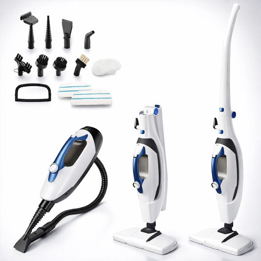 1550W Fast Heat Steam Mop with Detachable Handheld Steamer for Multi-Surface Home Cleaning