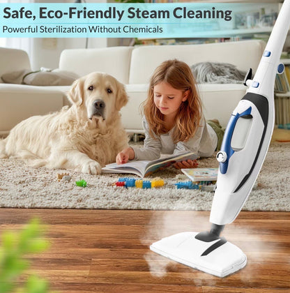 1550W Fast Heat Steam Mop with Detachable Handheld Steamer for Multi-Surface Home Cleaning