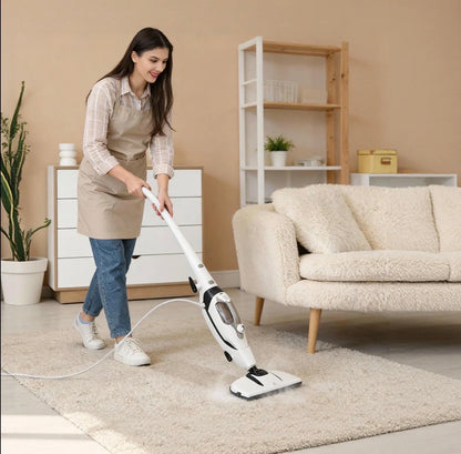 1550W Fast Heat Steam Mop with Detachable Handheld Steamer for Multi-Surface Home Cleaning